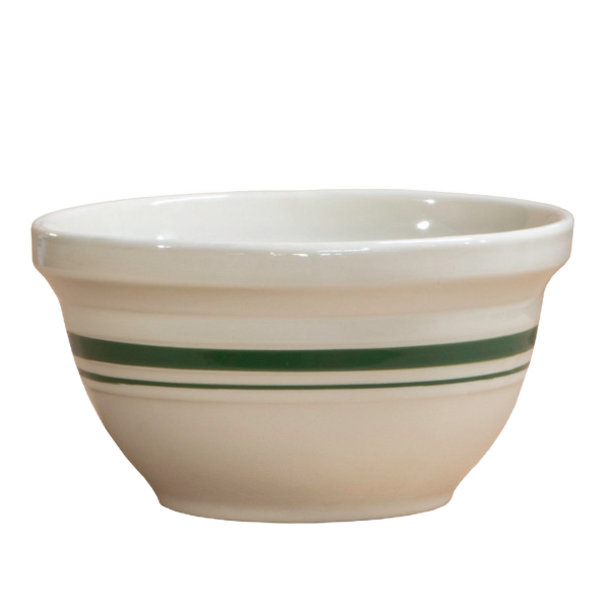 Dominion Stoneware Mixing Bowl – Green Striped