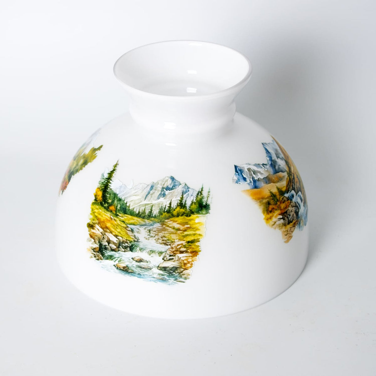 Aladdin Wild Mountain Stream Lamp Shade - Glass - 10"