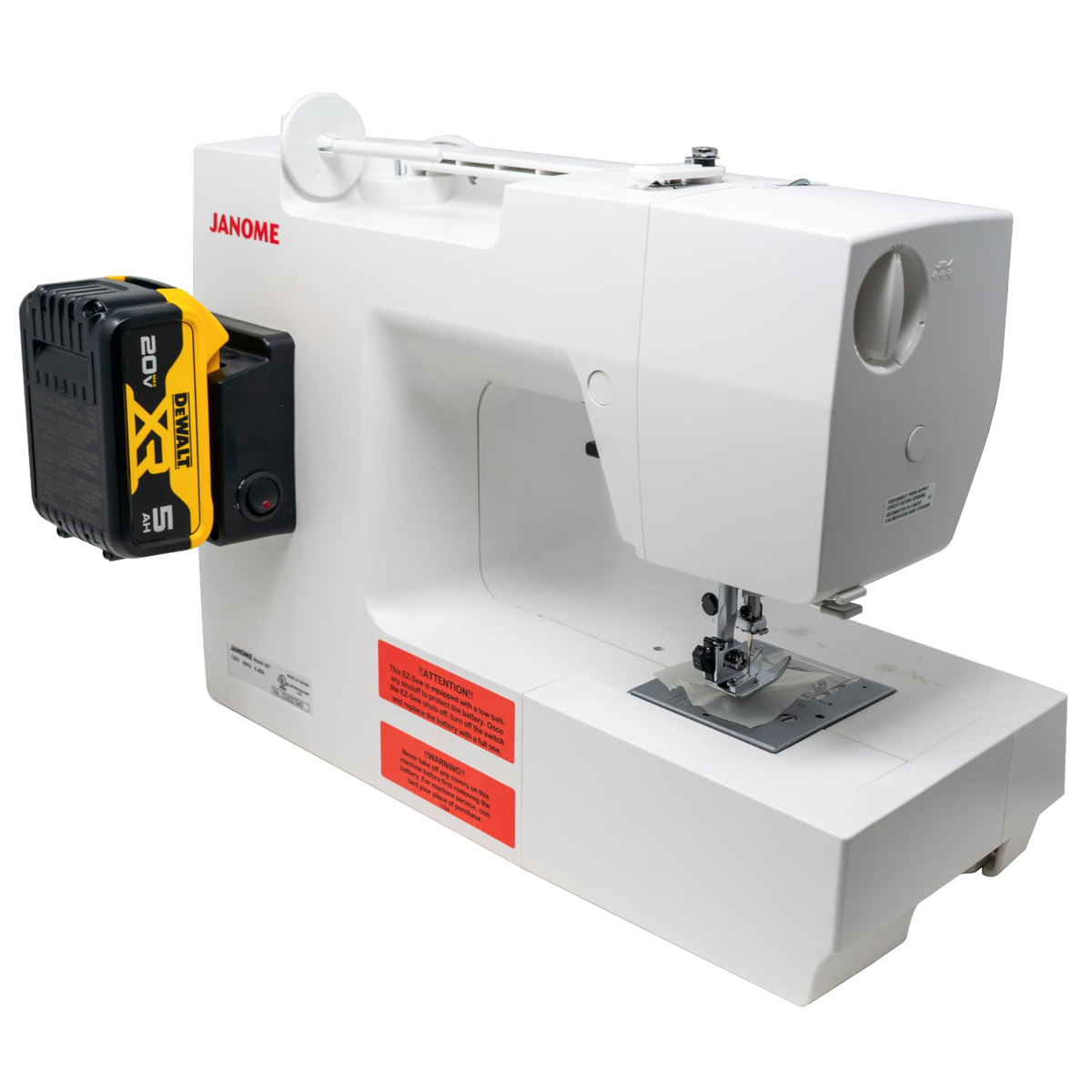 EZ-Sew - Battery-Powered Janome Sewing Machine - Milwaukee/DeWalt
