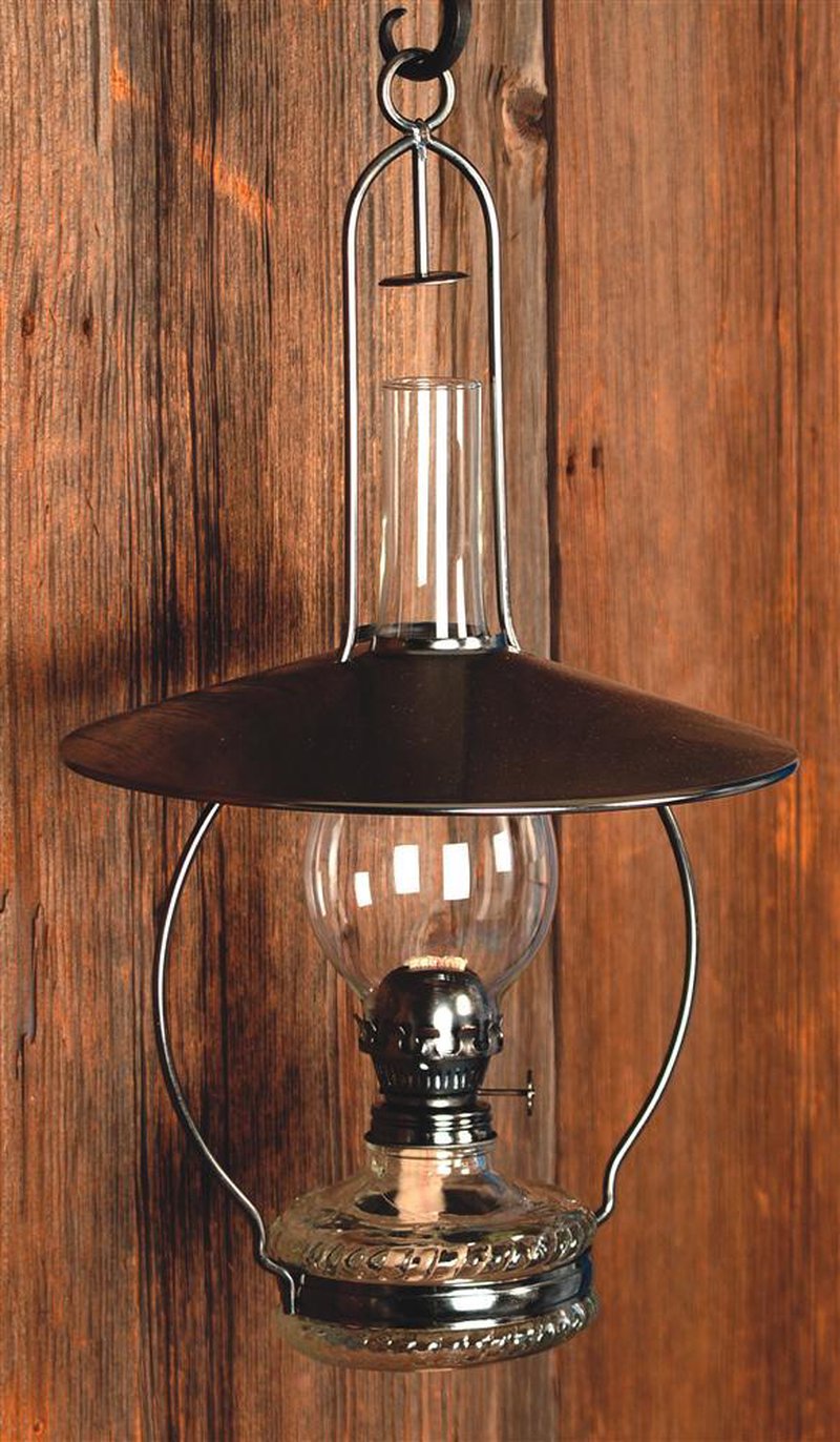 Hanging Oil Lamp with Top Reflector