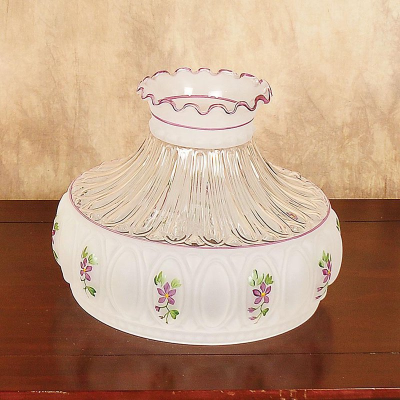 Aladdin Amethyst Rose Glass Oil Lamp Shade