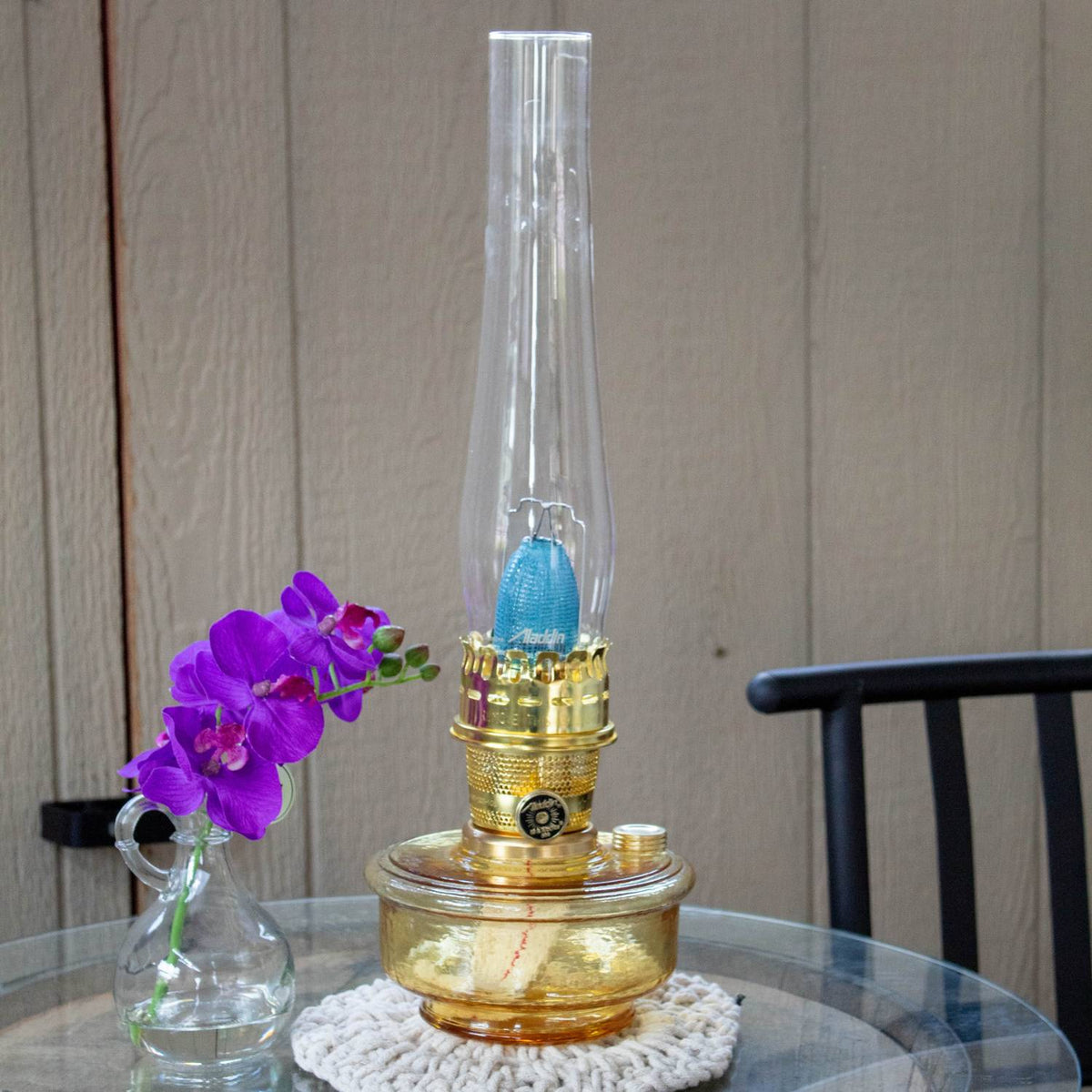 Aladdin Amber Regency Wall Oil Lamp