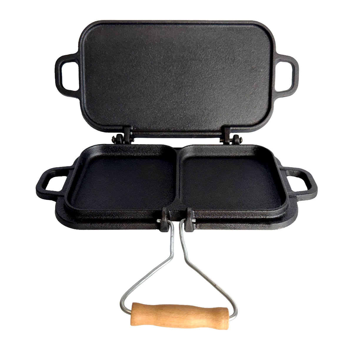 Lehman's Kitchen Compact Cast Iron Flip Griddle & Sandwich Press