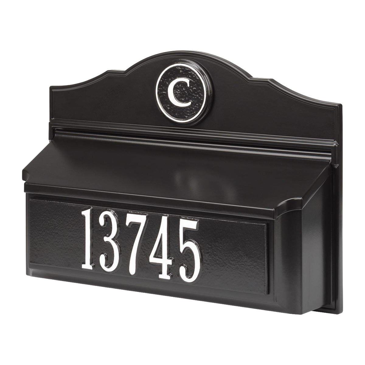 Whitehall Custom Wall Mount Mailbox - Black/White