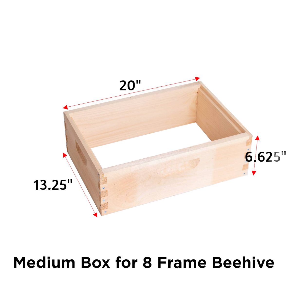 8-Frame Medium Super Bee Box - Assembled/Wooden