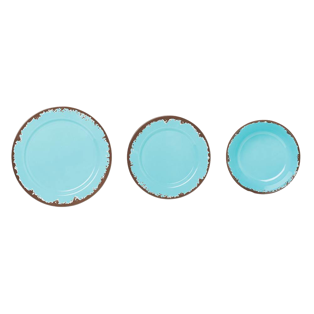 Rustic Melamine Dinnerware - Set of 12
