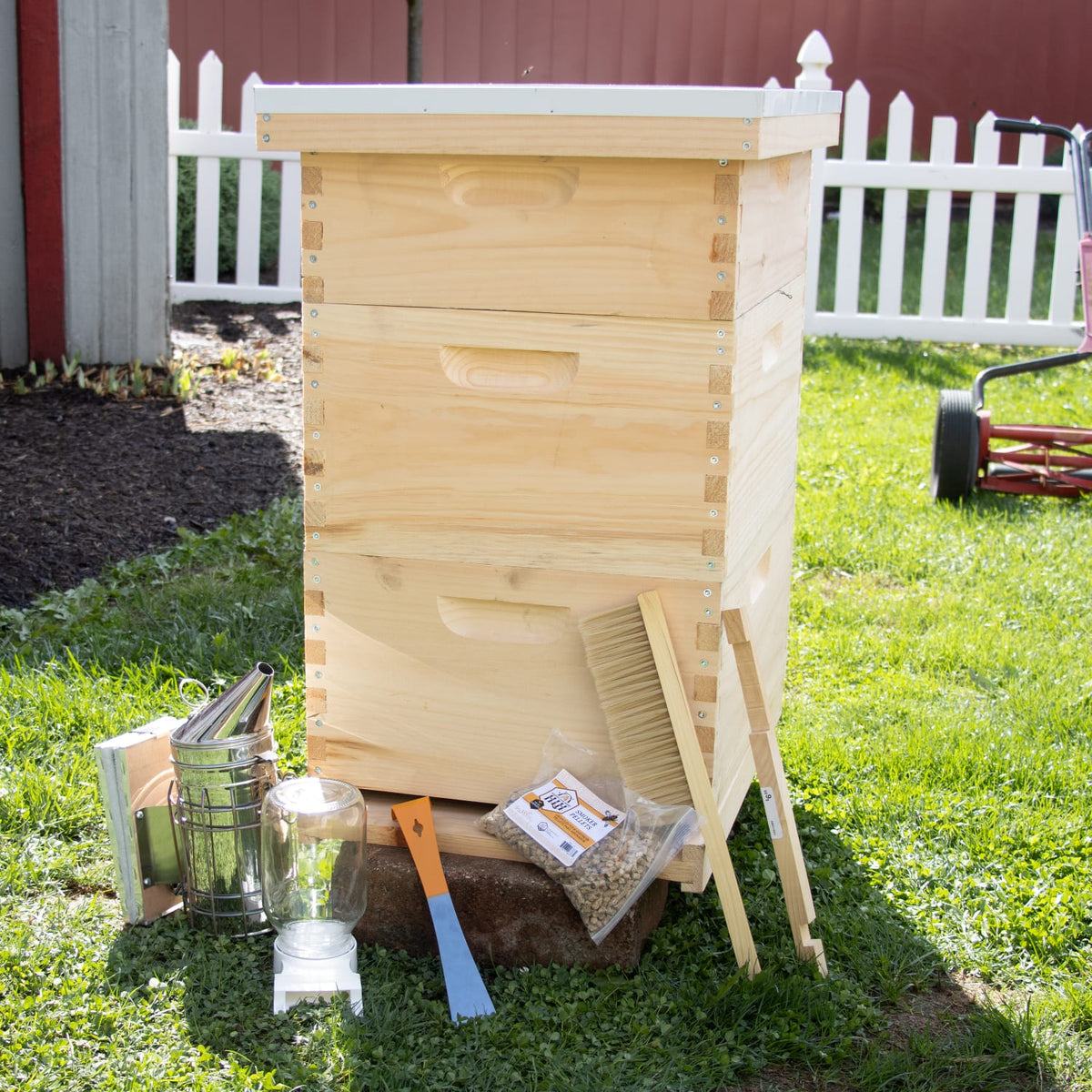 10-Frame Beehive Kit with Tools - Complete Starter Set