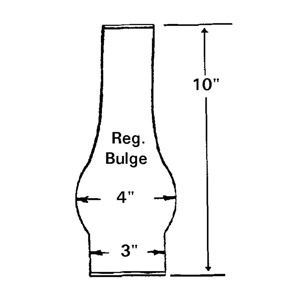 Oil Lamp Chimney - 3" Base