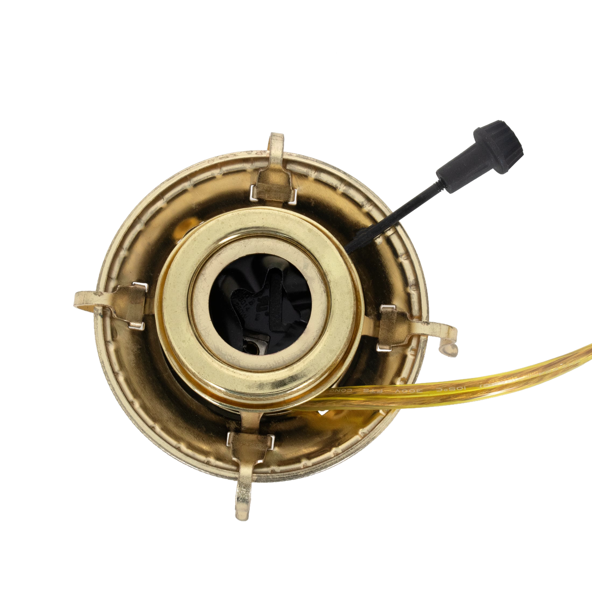 Brass Plated Electrified Burner for Oil Lamps - #2