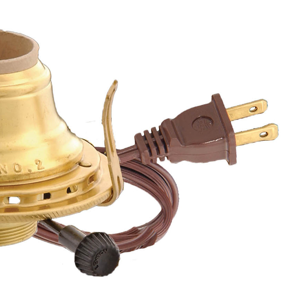 Queen Anne Electrified Burner for Oil Lamps - #2
