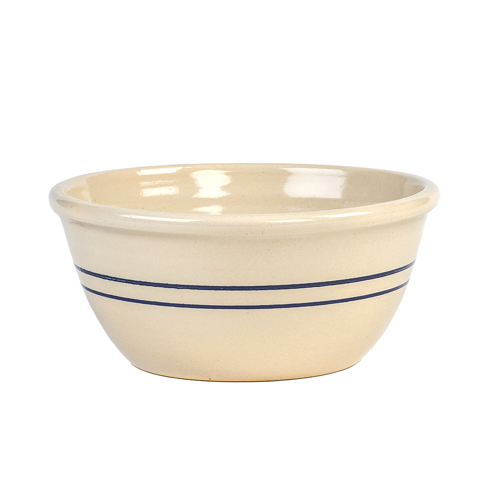10" Heritage Blue Stripe Stoneware Mixing Bowl