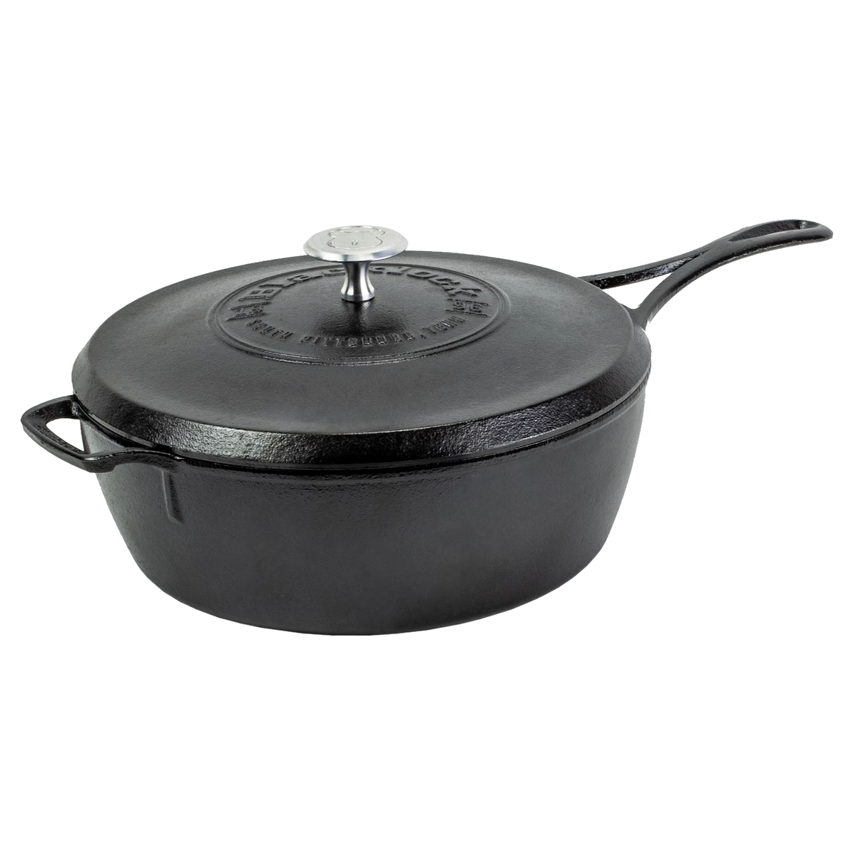 Lodge Blacklock Cast Iron Deep Skillet with Lid