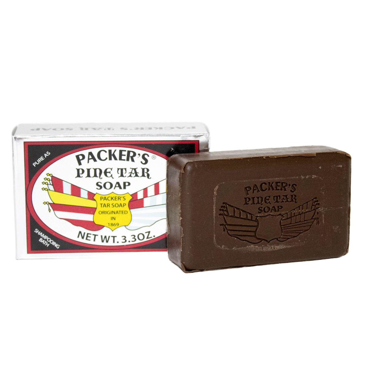 Packer's Pine Tar Bar Soap - Pack of 3 (3.3 oz bars)