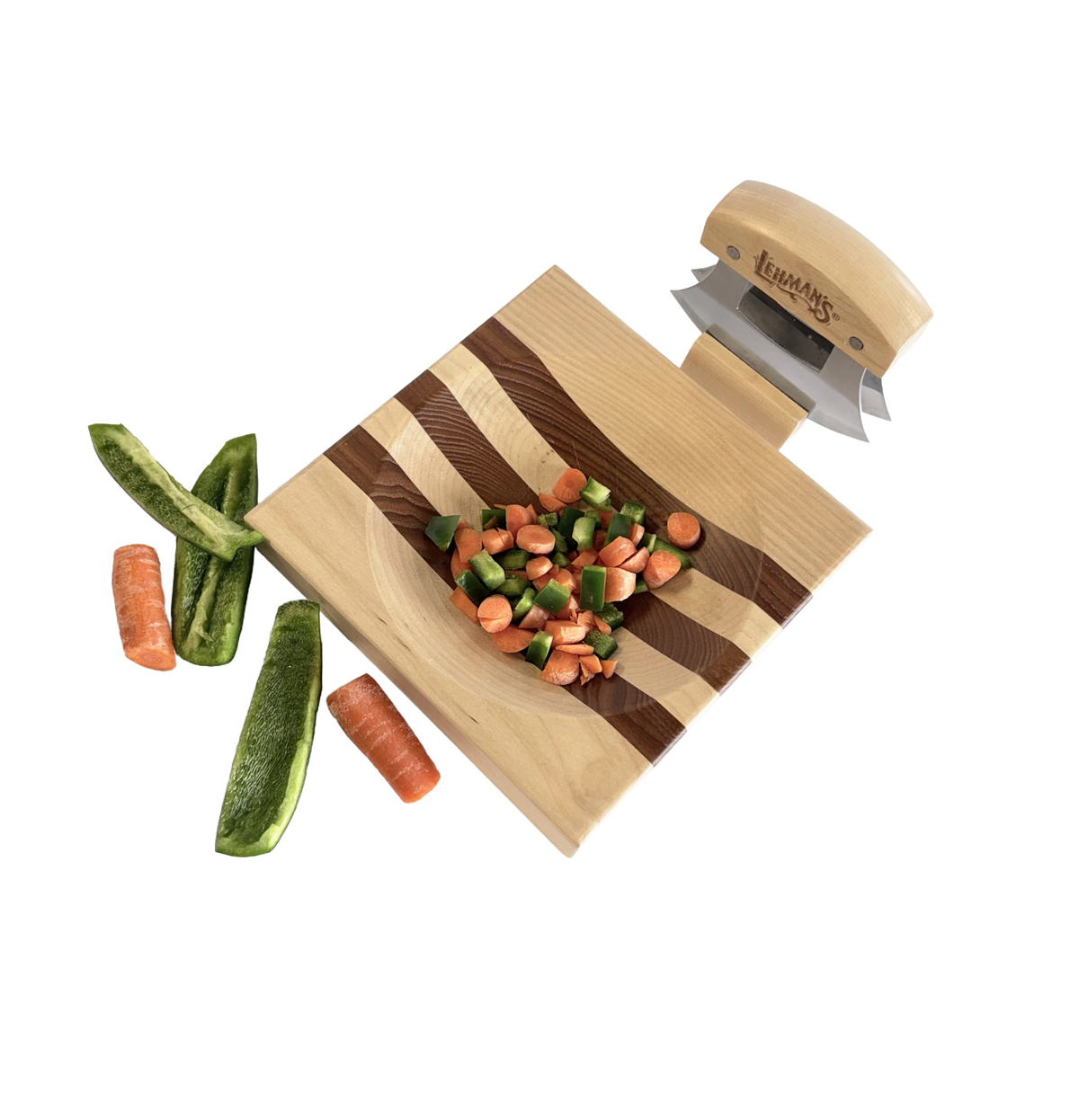 Lehman's Kitchen Double-Bladed Ulu Knife & Bowl Set