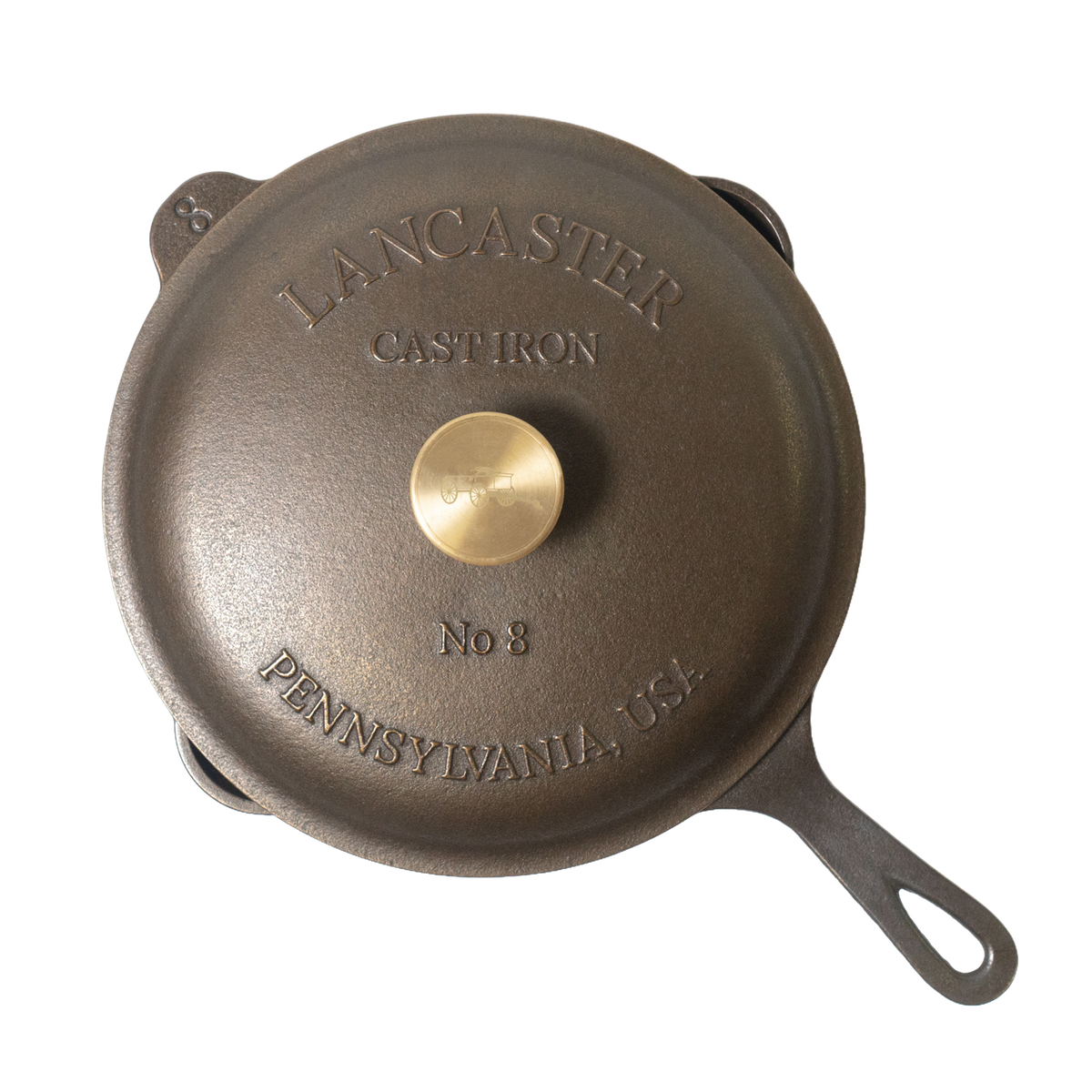 Lancaster Cast Iron No. 8 Skillet Lid - 10-1/2"