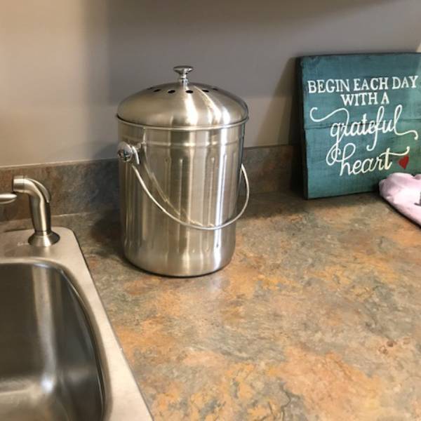 Lehman's Stainless Steel Odor-Free Compost Pail