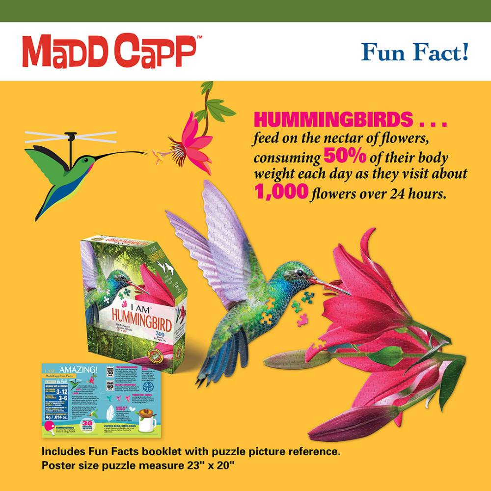 Shaped Jigsaw Puzzle - Hummingbird - 300pcs