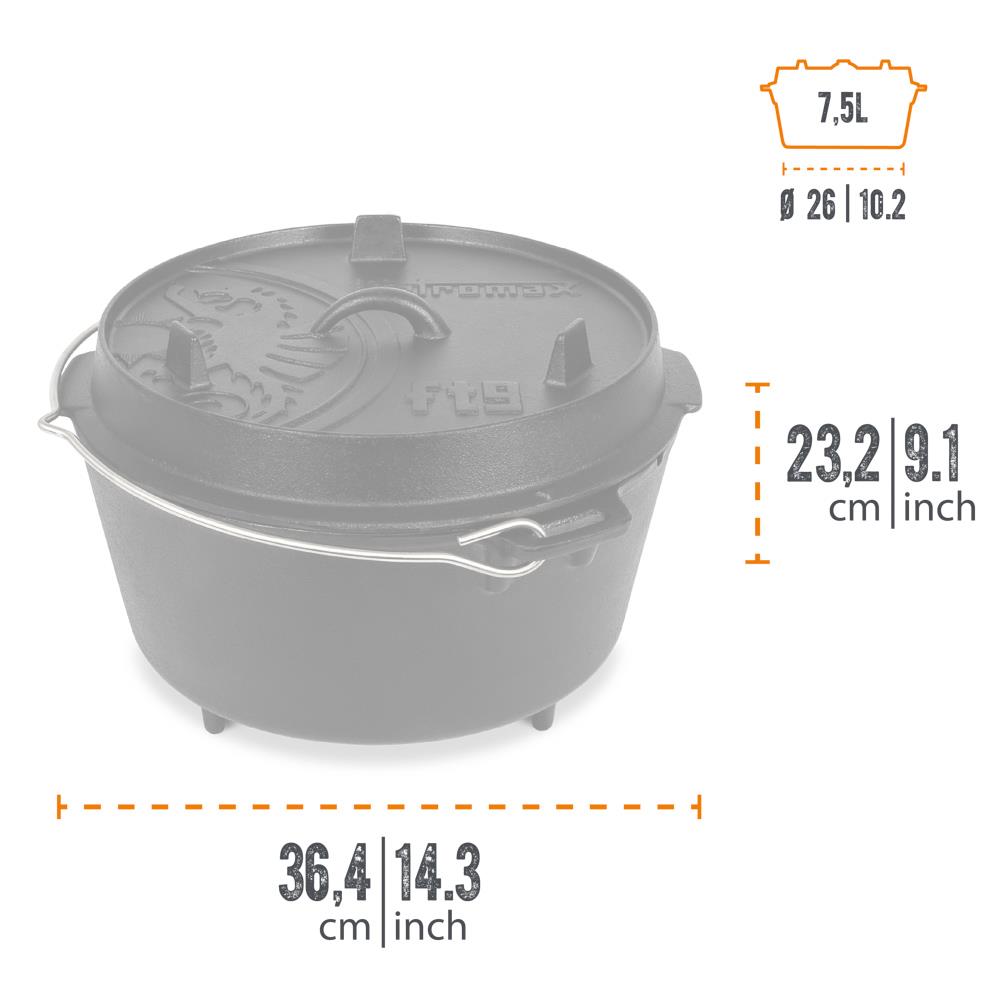Petromax Cast Iron Dutch Oven with Legs