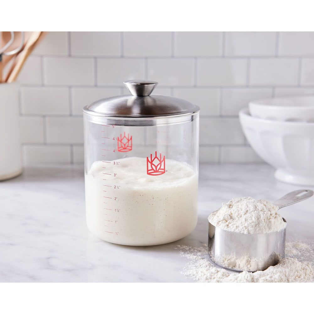 King Arthur Glass Sourdough Crock with Lid