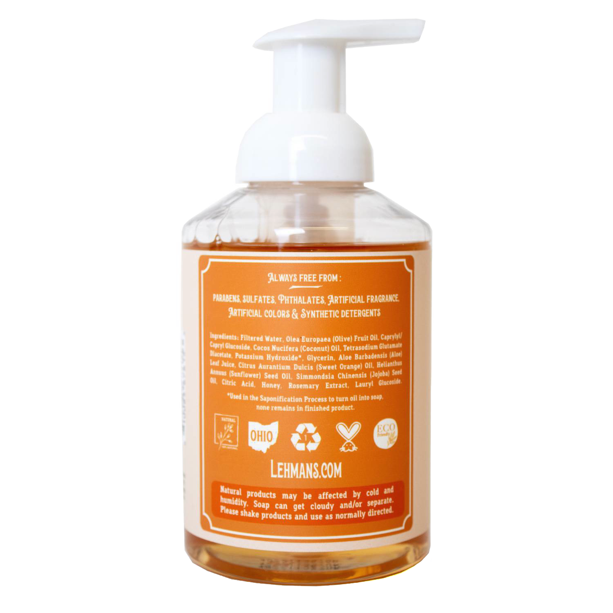 Lehman's Castile Moisturizing Foaming Hand Soap - 16 fl oz