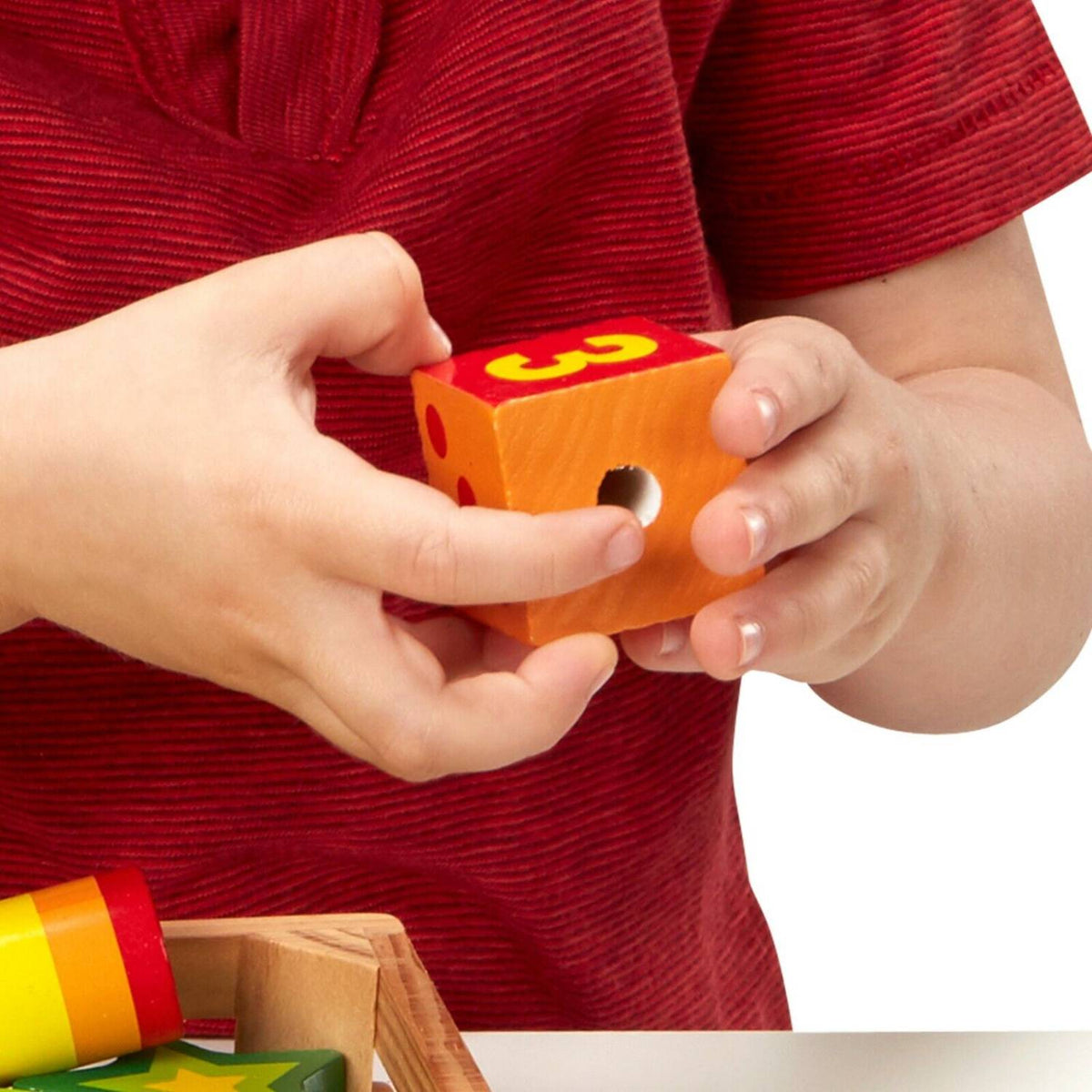 Melissa & Doug Deluxe Wooden Lacing Beads