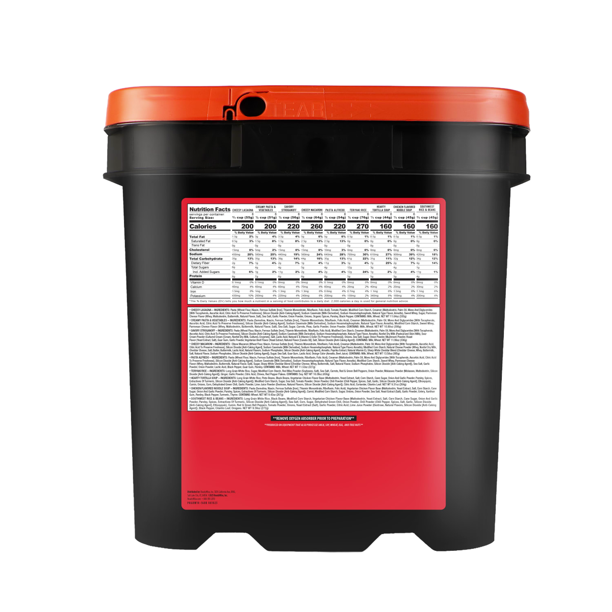 ReadyWise Entree Emergency Food Bucket (120)