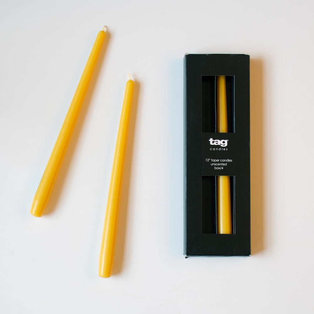 12" Taper Candles, Set of 4