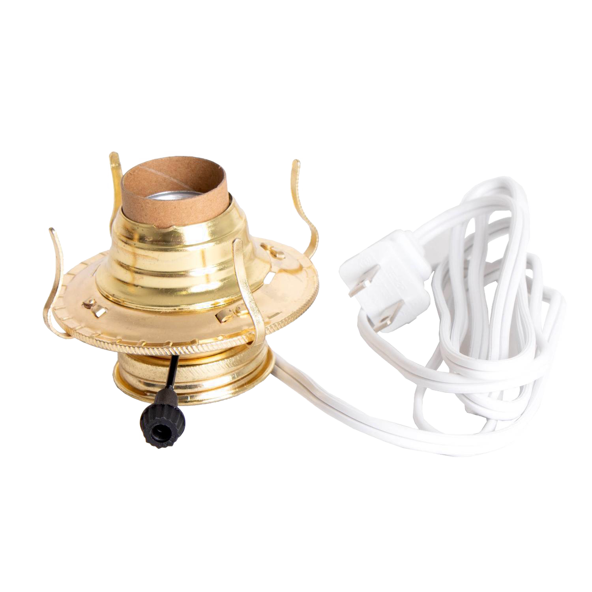 Brass Plated Electrified Burner for Oil Lamps - #2