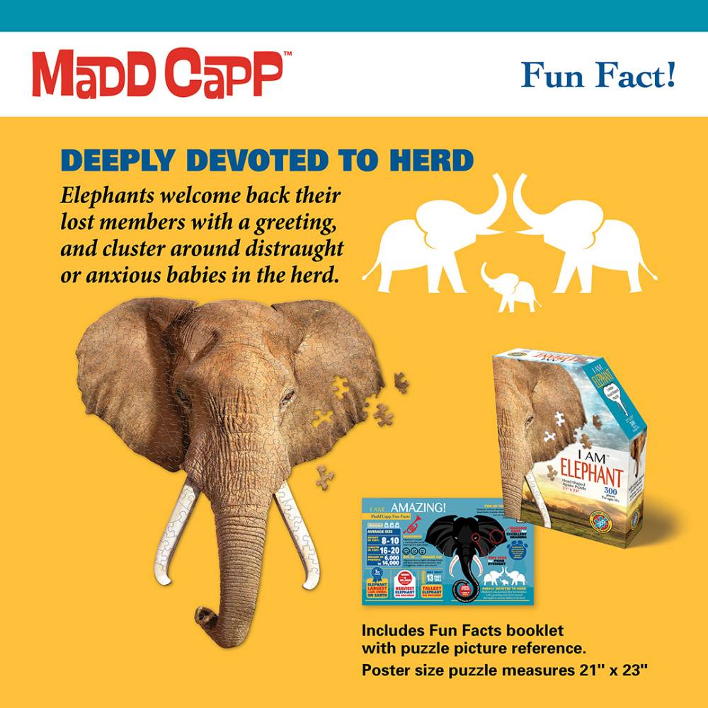 Shaped Jigsaw Puzzle - Elephant - 300pcs