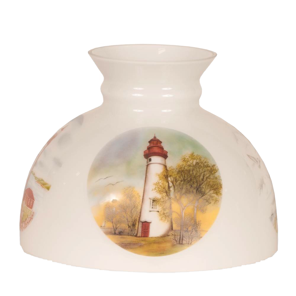 Aladdin Lighthouse Student Glass Oil Lamp Shade
