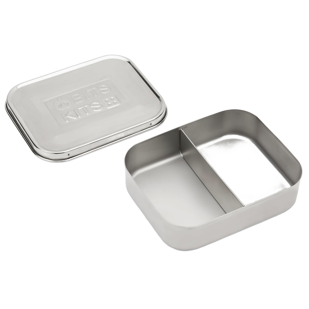 Stainless Steel 2-Compartment Snack Container