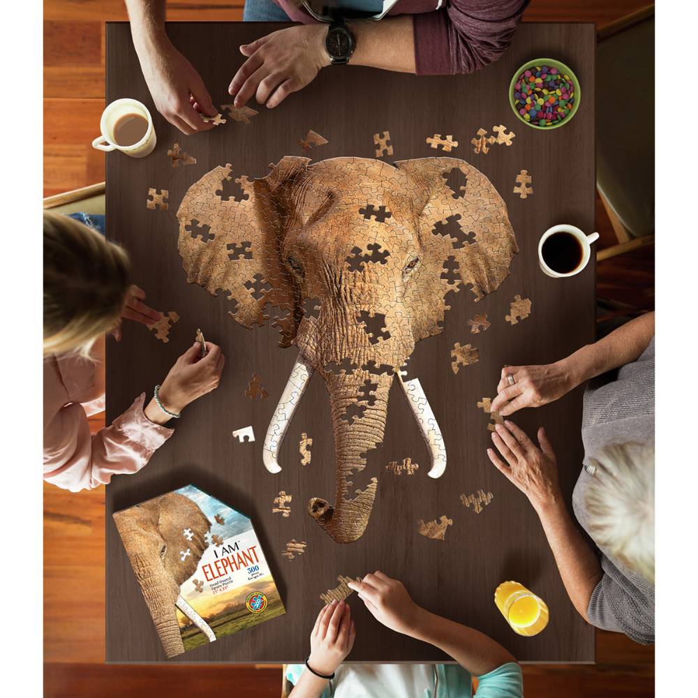 Shaped Jigsaw Puzzle - Elephant - 300pcs