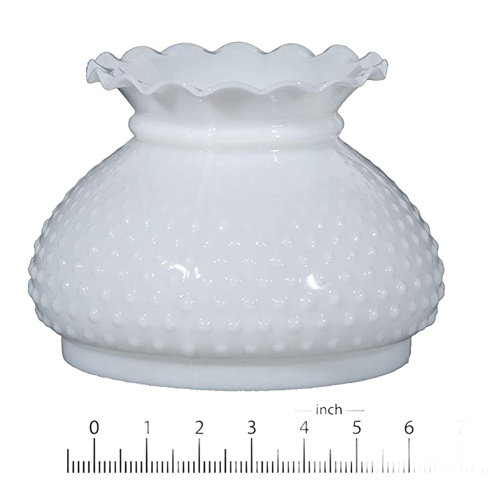 Opal Hobnail Glass Oil Lamp Shade