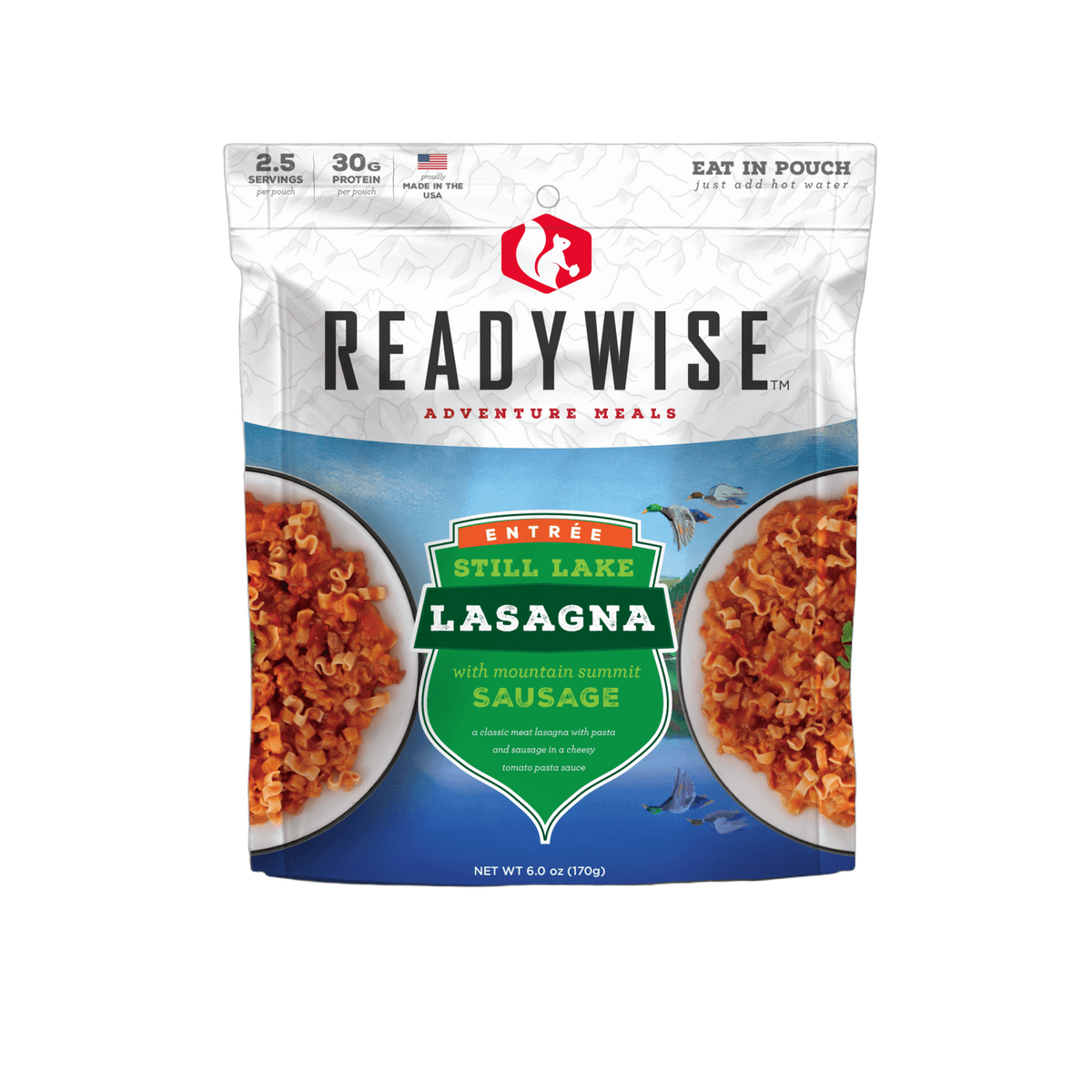 ReadyWise Still Lake Lasagna with Sausage Meal Pouch