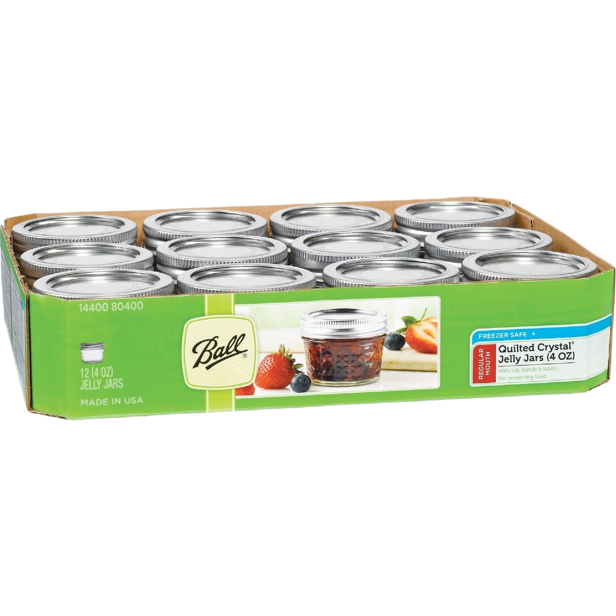 Ball Regular-Mouth Quilted Jelly Jars - 4 oz (12)