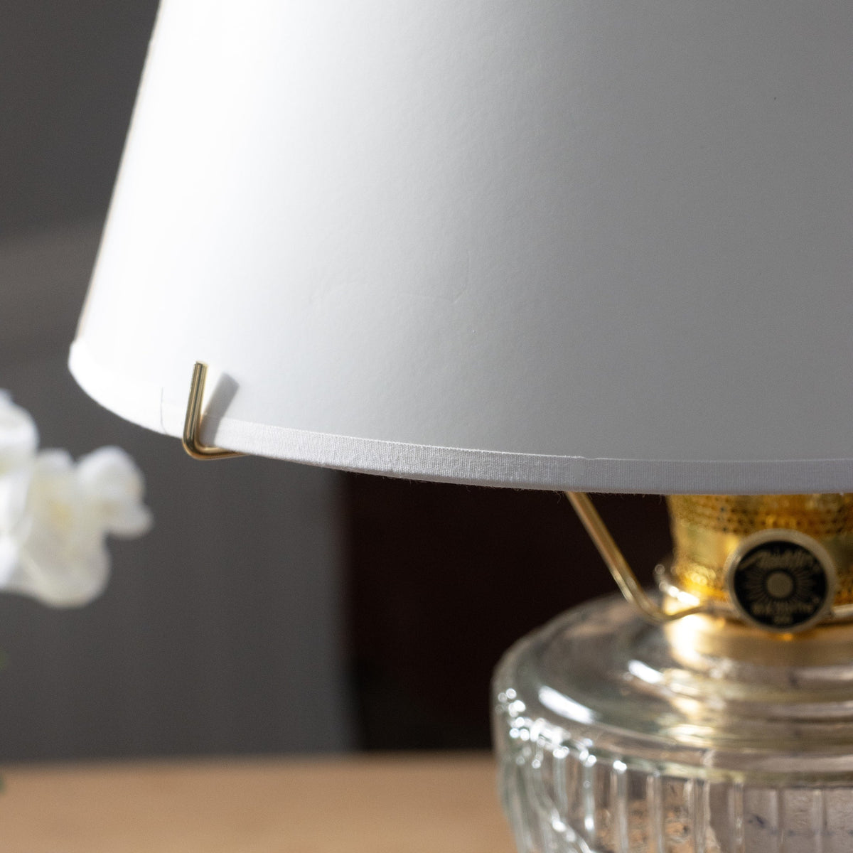 Aladdin White 14" Parchment Oil Lamp Shade