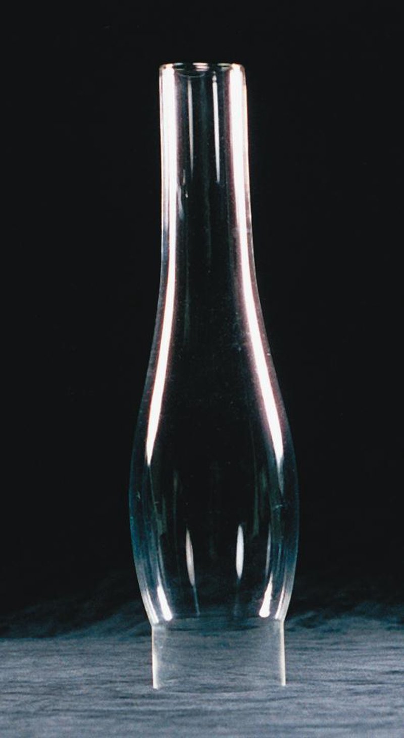 Clear Oil Lamp Chimney - 2 5/8" base