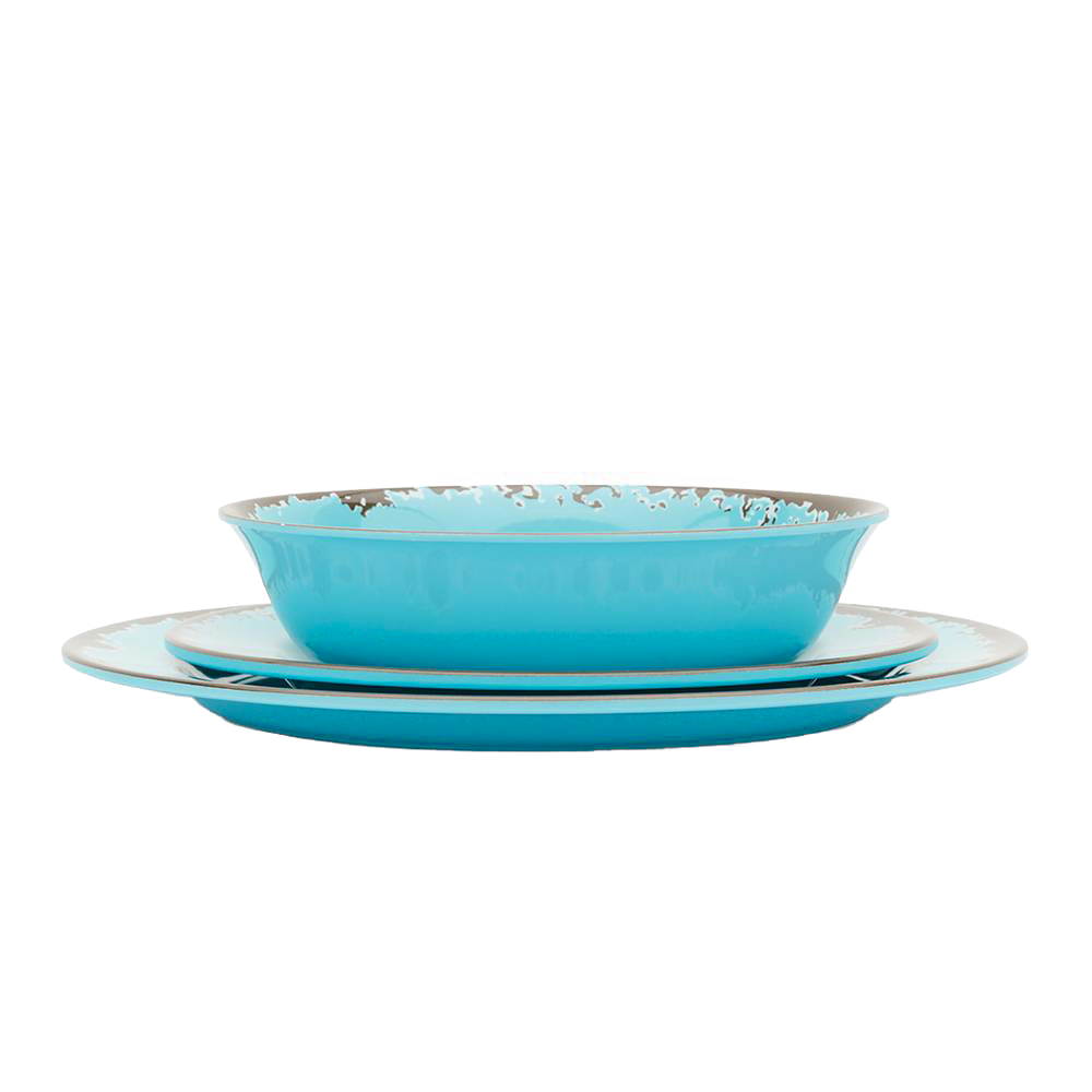 Rustic Melamine Dinnerware - Set of 12