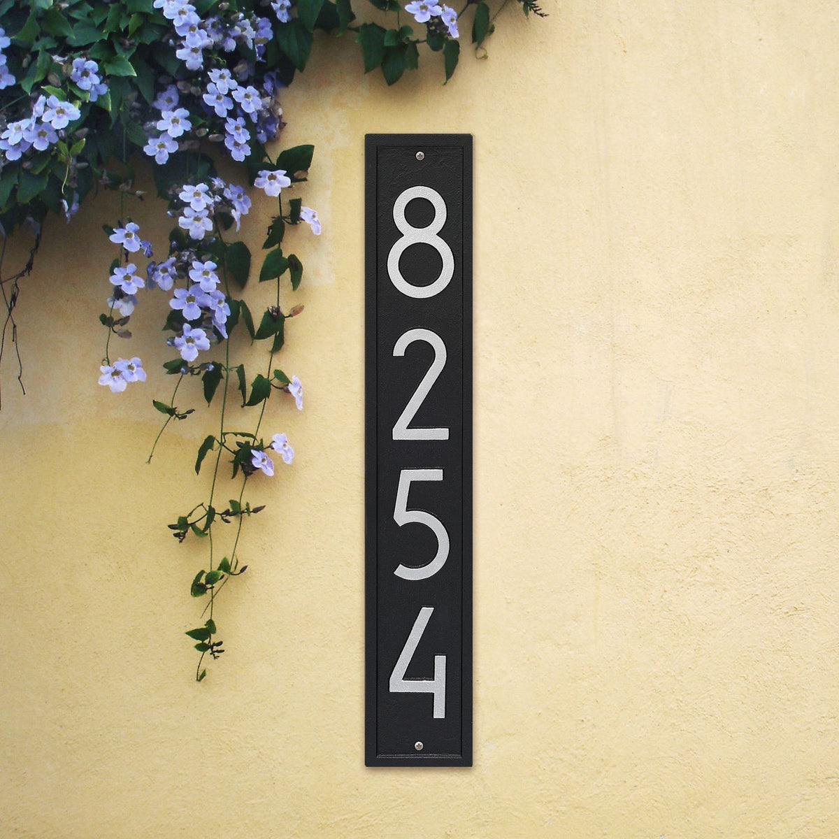 Whitehall Vertical Custom Wall Plaque - Black/Silver