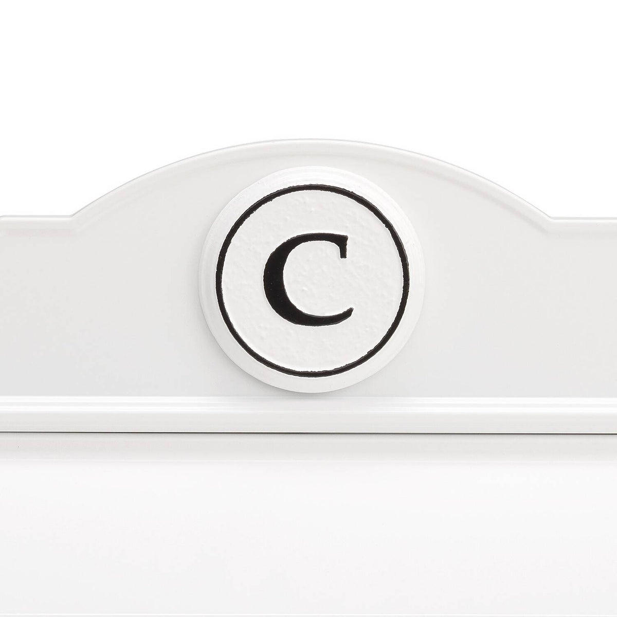 Whitehall Custom Wall Mount Mailbox - White/Black