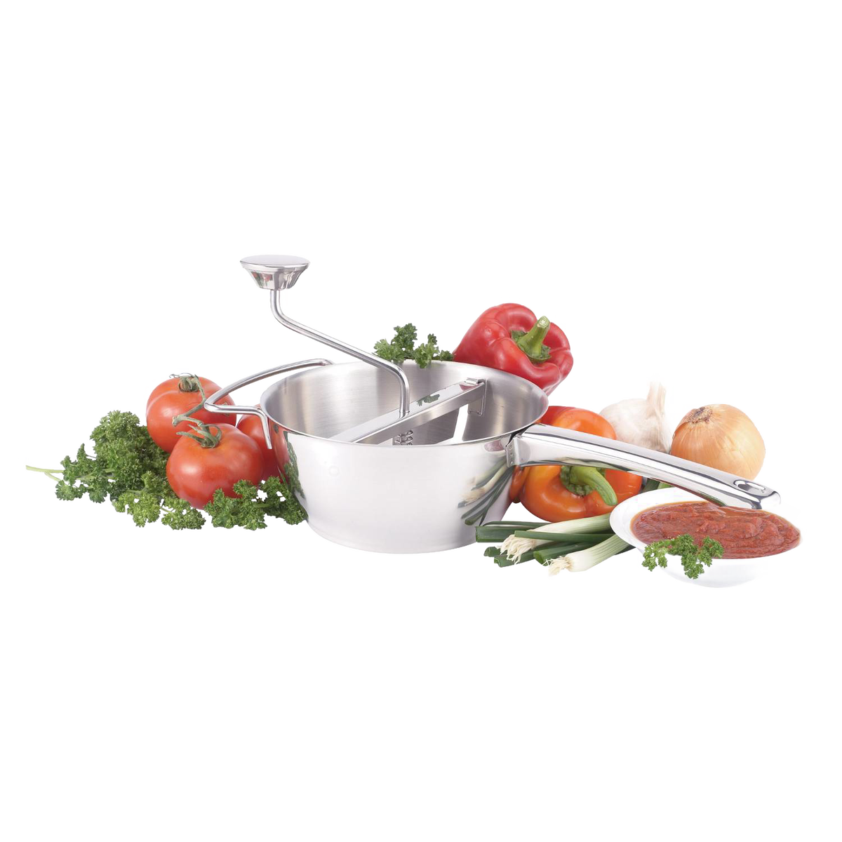 2-Qt Stainless Steel Food Mill with 4 Discs