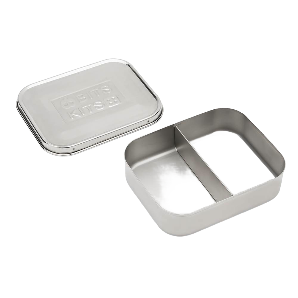 Stainless Steel 2-Compartment Snack Container