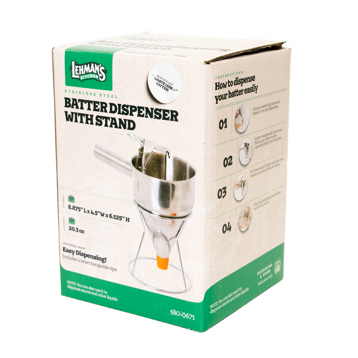 Lehman's Kitchen Batter Dispenser with Stand