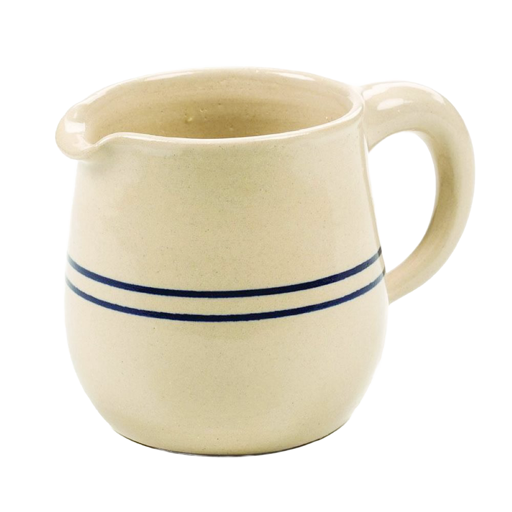 Heritage Blue Stripe Stoneware Sugar and Creamer Set
