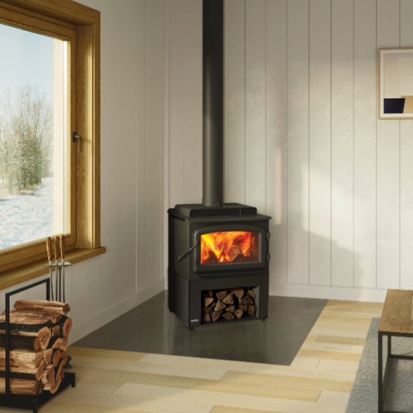 Regency Classic F2450 Medium Wood Stove - Pedestal with Wood Storage