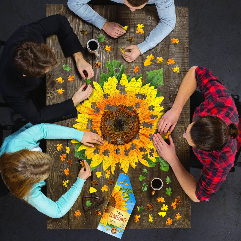 Shaped Jigsaw Puzzle - Sunflower- 350pcs