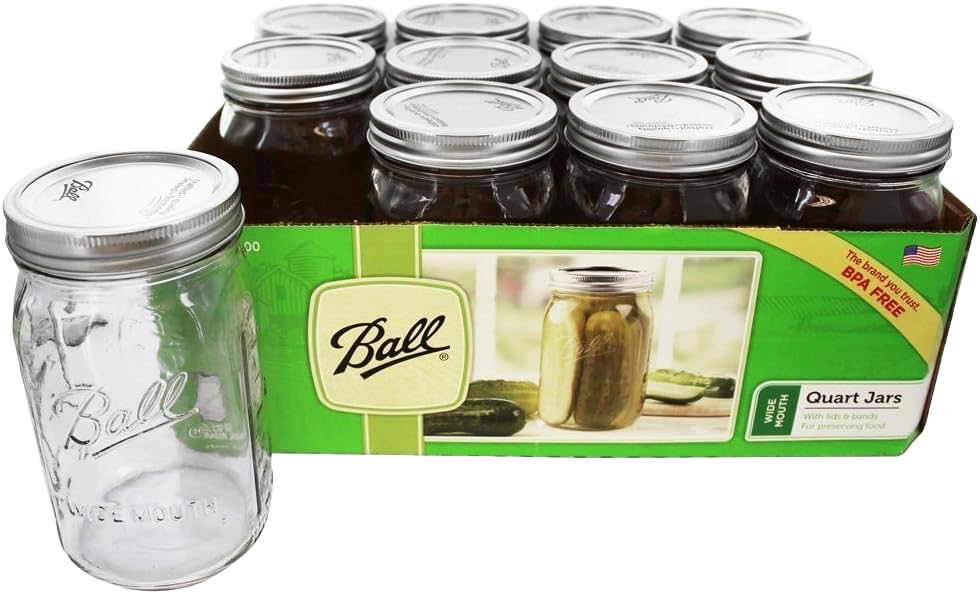 Ball Wide-Mouth Quart Canning Jars (12)