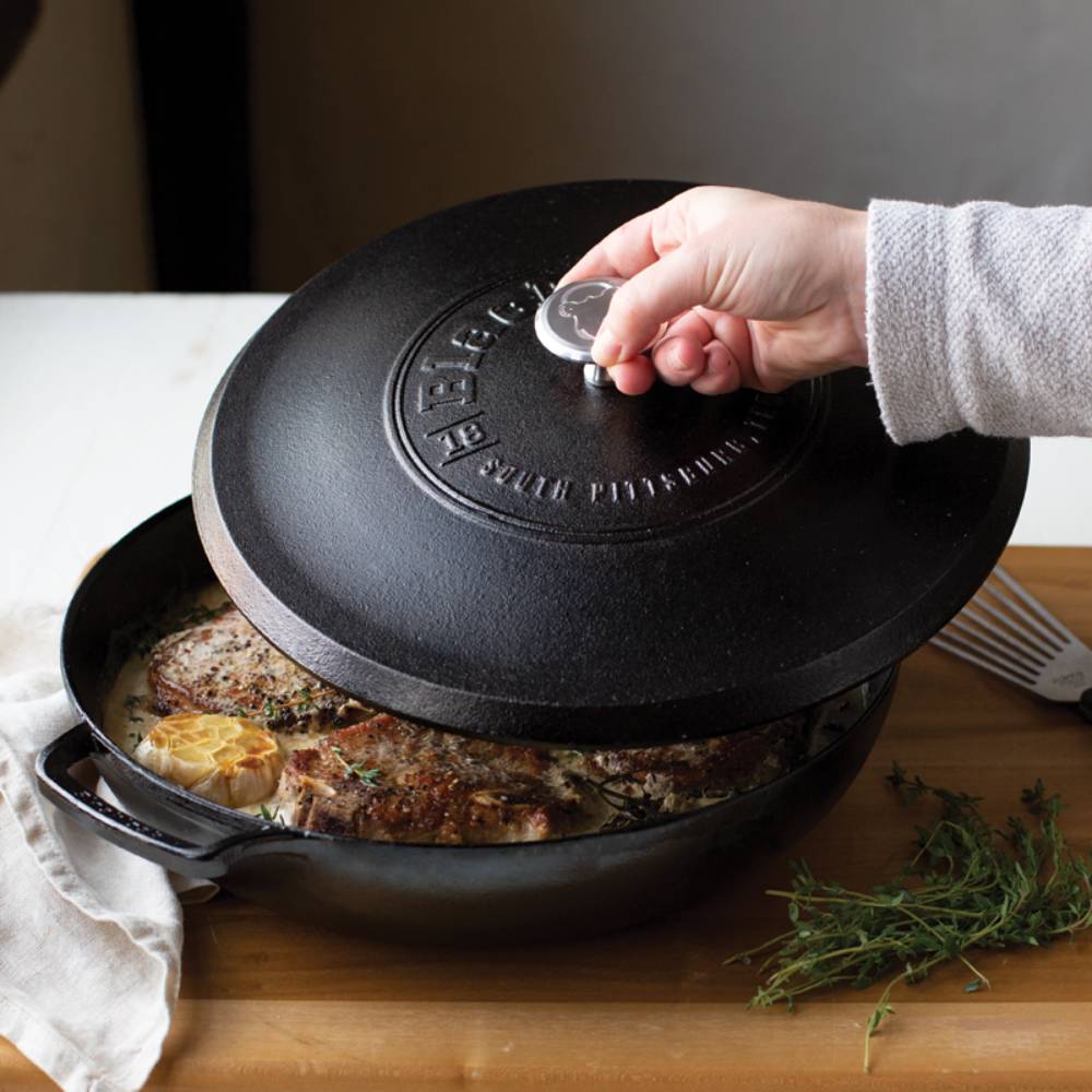 Lodge Blacklock Cast Iron Braiser with Lid