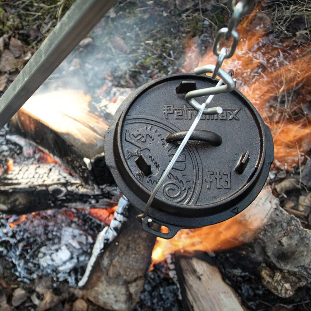 Petromax Cast Iron Dutch Oven with Flat Base