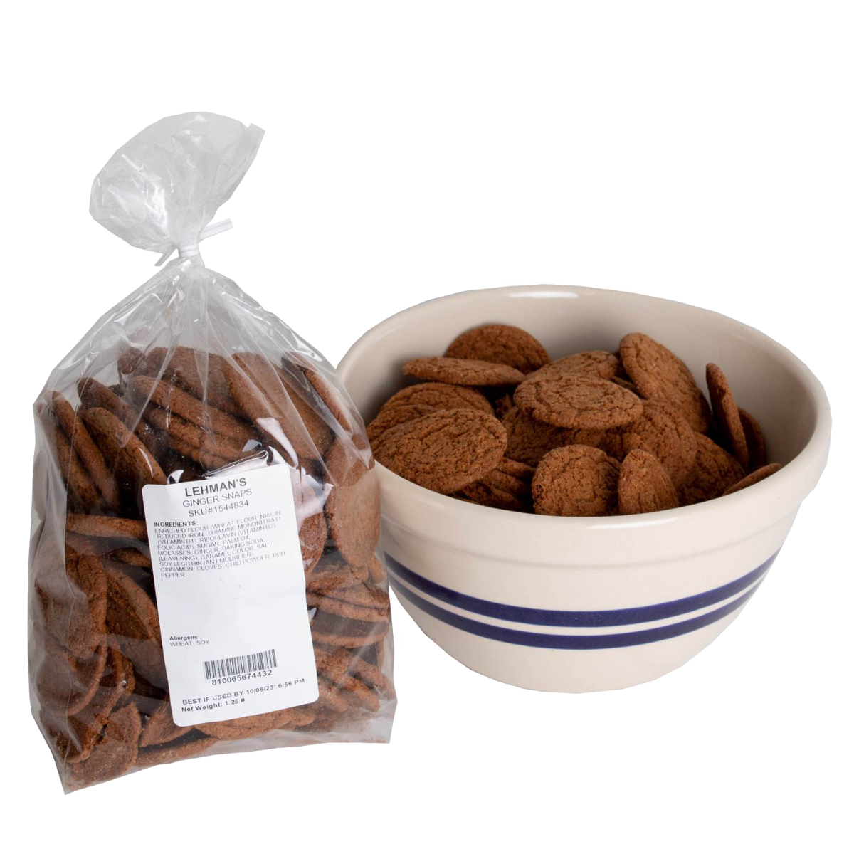 Lehman's Crispy Ginger Snaps - 2 Bags of Cookies